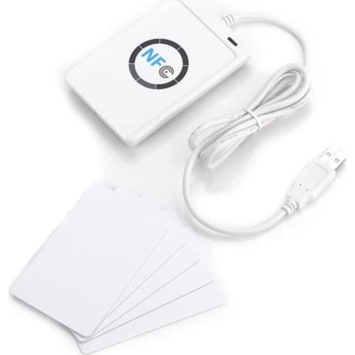 ACR122U NFC RFID-læser/skriver - Hvid (ISO 14443A/B)