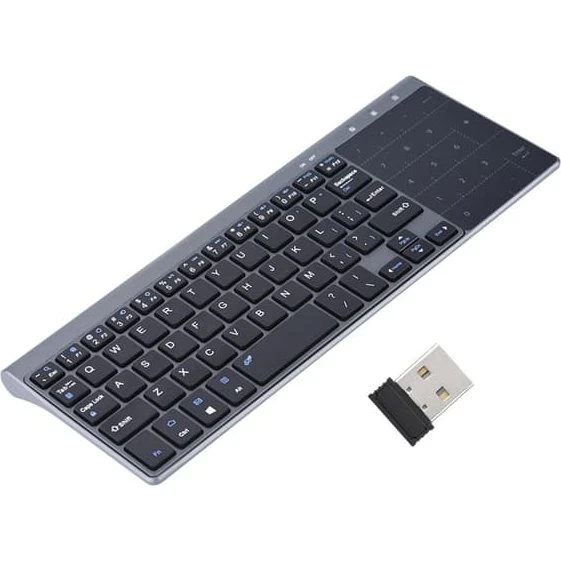 Trådløst tastatur med touchpad til PC og TV-boks