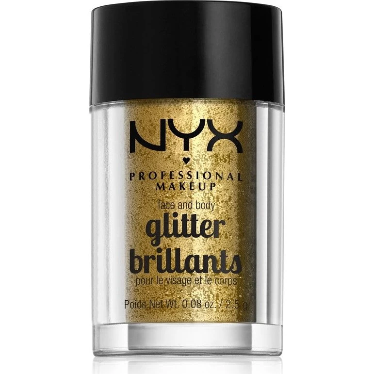 NYX Professional Makeup Glitter Ansigt og Krop - 05 Guld, 2,5 g