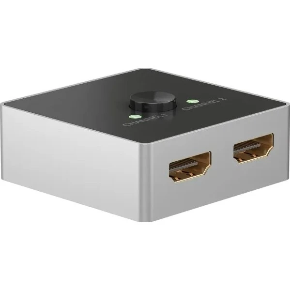 Goobay HDMI 2.0 Switch 2‑1 4K@60Hz – Grå