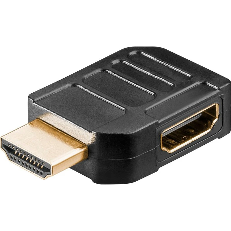 Goobay HDMI vinkeladapter 90° 8K@60Hz (Type A→A, guldbelagt)