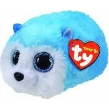 TY Teeny Tys Slush Husky - Blå bamse med glimmerøjne