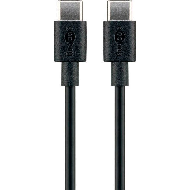 Goobay USB-C 2.0 lade- og datakabel 1 m - sort