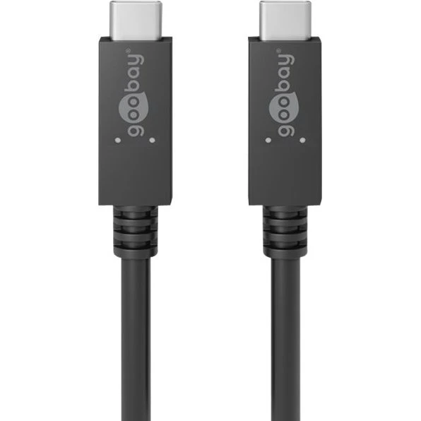 Goobay USB-C kabel 100W 0,5 m (USB-C til USB-C) - Sort