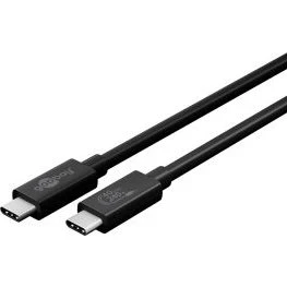 Sync & Charge USB-C-kabel USB4 Gen3x2 40Gb/s 240W 0,7 m (sort)