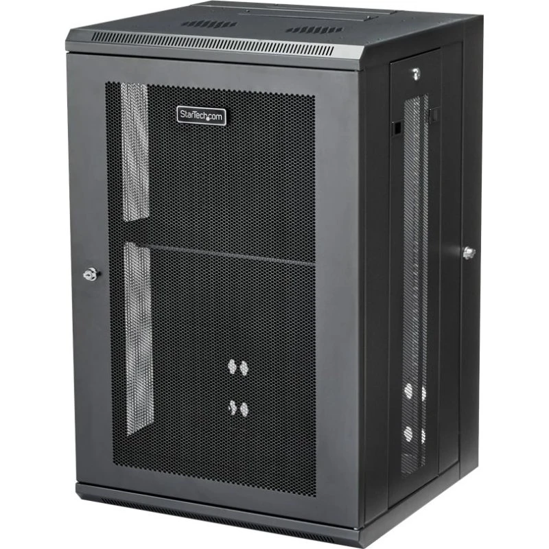 StarTech.com 18U 19" Vægmonteret Netværksskab - Sort (RK1820WALHM)