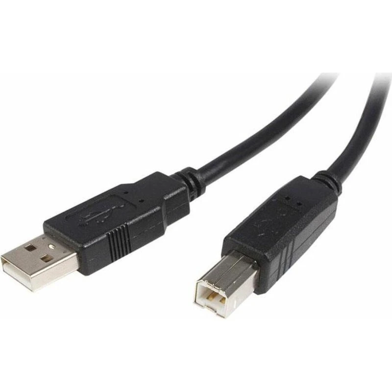 StarTech USB A til USB B-kabel USB2HAB1M, 1 m, Sort