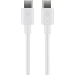 Goobay USB‑C opladnings- & datakabel 1 m, hvid (3A/480 Mbps)