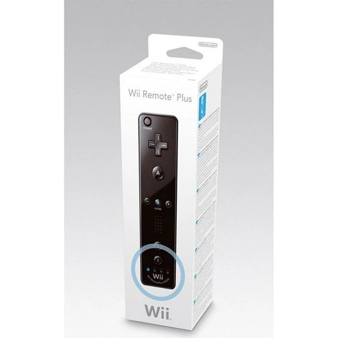 Nintendo Wii Plus Fjernbetjening, Sort - Refurbished