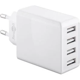 Goobay 4-ports USB-oplader 30W hvid