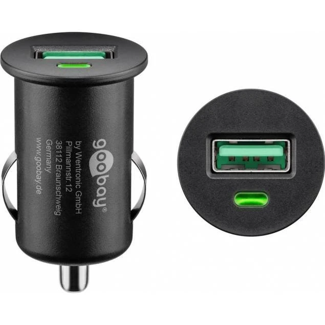 Goobay Quick Charge USB biloplader 18W – sort