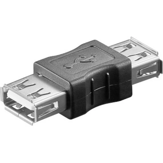 Microconnect USB A hun–hun adapter USB 2.0, sort