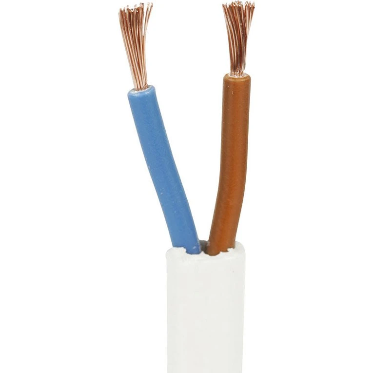 PKA Plastkabel Rund Hvid 2x1,5mm² - pr. meter