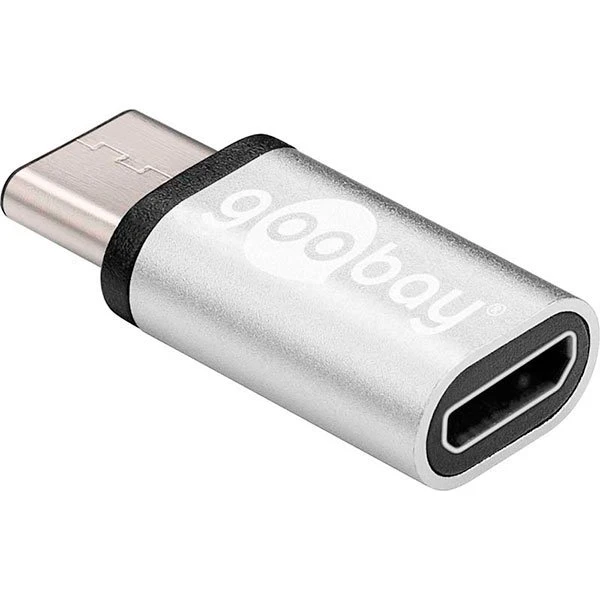 Goobay Micro-USB til USB-C adapter, sølv