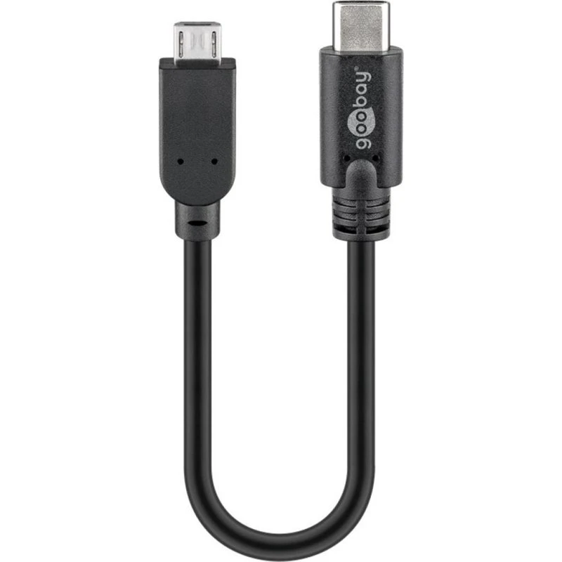 Goobay USB-C til Micro USB kabel 20 cm, sort