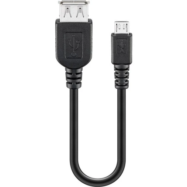 Goobay USB OTG-adapter 20 cm Micro‑USB han til USB A hun