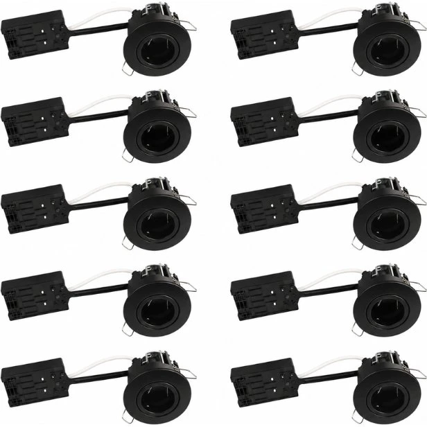 Scan Products PRO Combi LED Indbygningsspot GU10 - Mat Sort (10 stk)