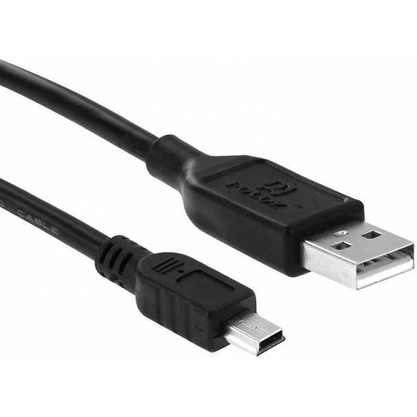 GooBay Mini USB synkroniserings- og ladekabel 1 m, sort