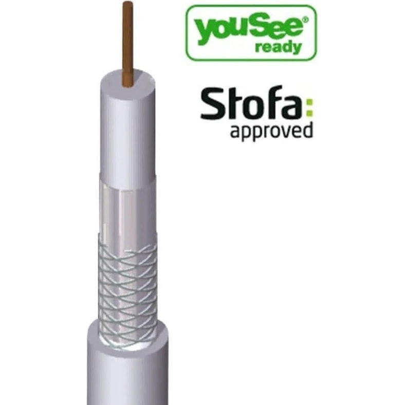 Triax KOKA 600 Antennekabel Ø6,8mm hvid - pr. meter