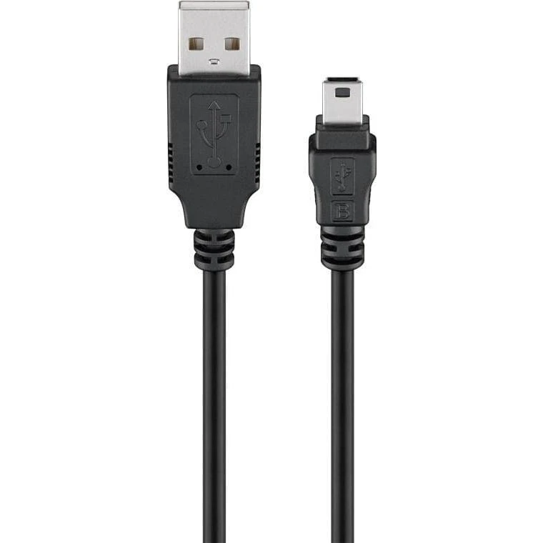 Goobay USB 2.0 Hi-Speed kabel USB-A til Mini USB-B 0,15 m, sort
