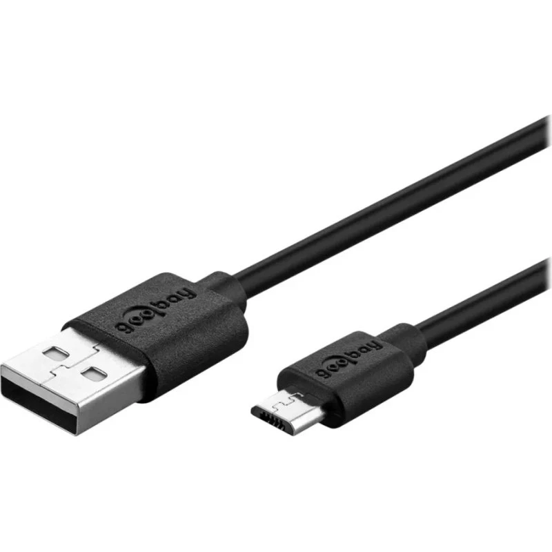Goobay Micro USB oplader 2x USB 2,4A 1 m – sort