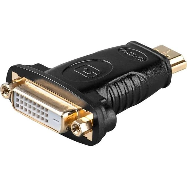 Goobay HDMI™ (Type A) til DVI‑D Dual‑Link adapter, forgyldt