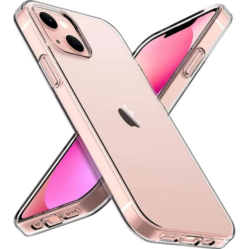 2-pak iPhone 13 Silikonetui TPU - Gennemsigtig - Slankt