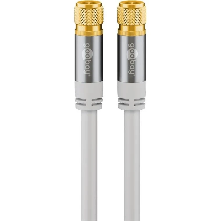 Goobay Antennekabel F-stik 5 m – 135 dB, hvid