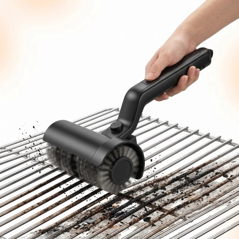 Genopladelig elektrisk grillbørste med 180° drejbart hoved