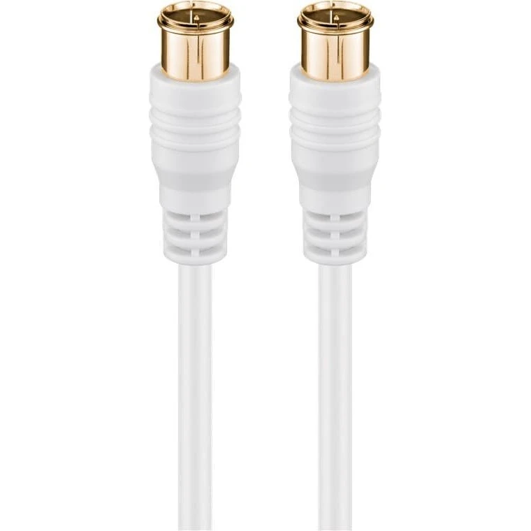 Goobay F-Quick SAT-antennekabel 1,5 m (80 dB) dobbeltskærmet hvid