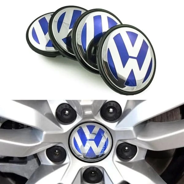 Volkswagen 4-pak Centerkapsler med Logo - 65mm