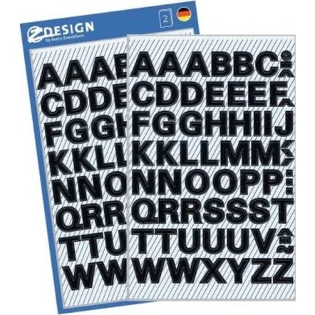 Avery Etiketter bogstaver A-Z 9,5 mm sort, 2 ark (130 stk)