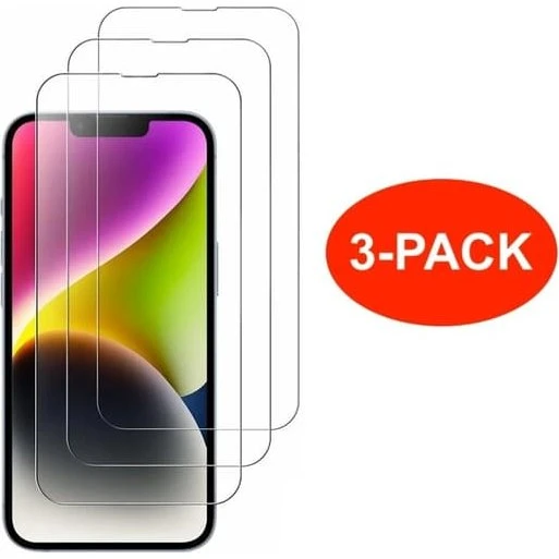 3-pak iPhone 15/15 Pro Hærdet Glas Skærmbeskytter