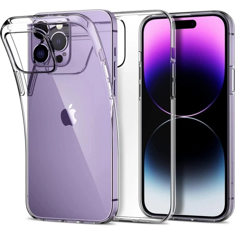 2-pak iPhone 15 Pro Silikone TPU Etui - Gennemsigtig
