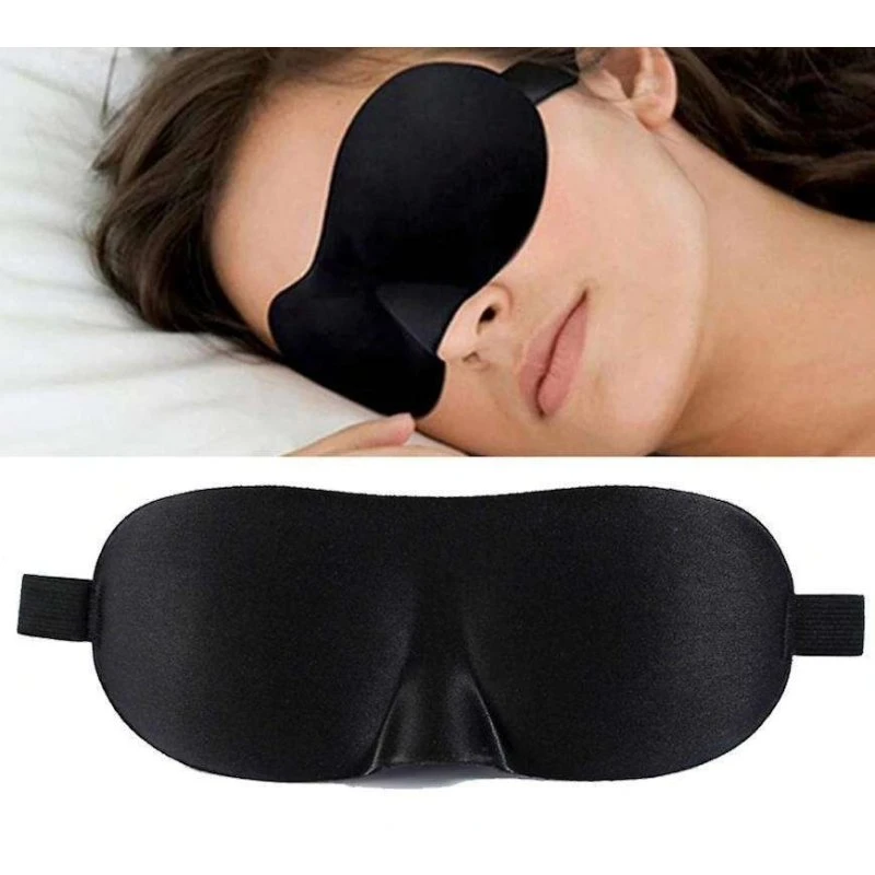 2-pak 3D Sovemaske - Sort