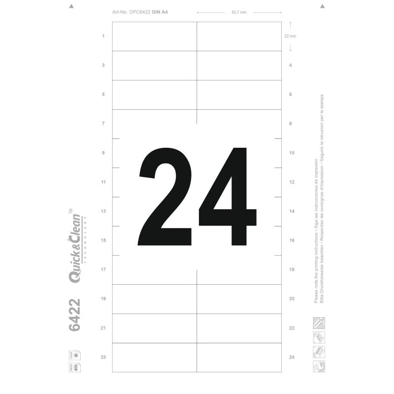 Avery indstik til navneskilte 64 x 22 mm — 240 stk