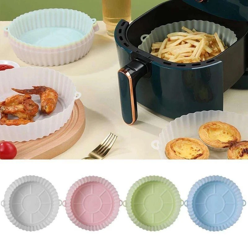 2-pak Air Fryer Silikone Gryder - 20x18x4,5 cm