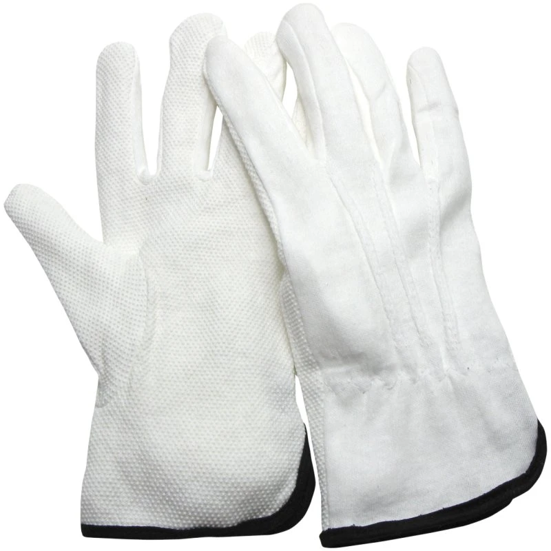 Special handske med dot b388-10 (12 par) - Hvid bomuld