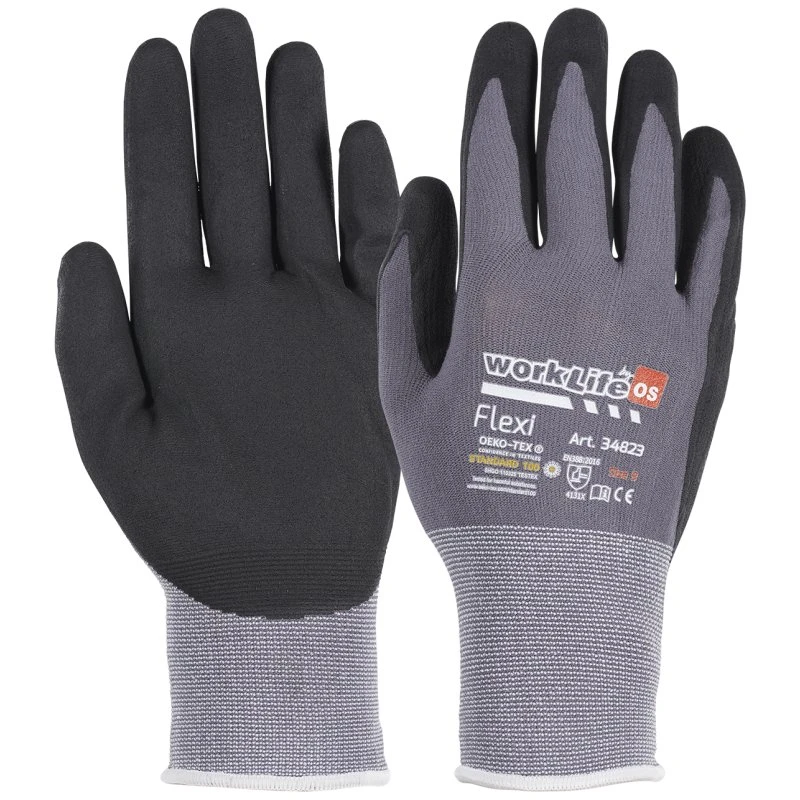 Worklife Flexi arbejdshandske nylon-spandex str. 8