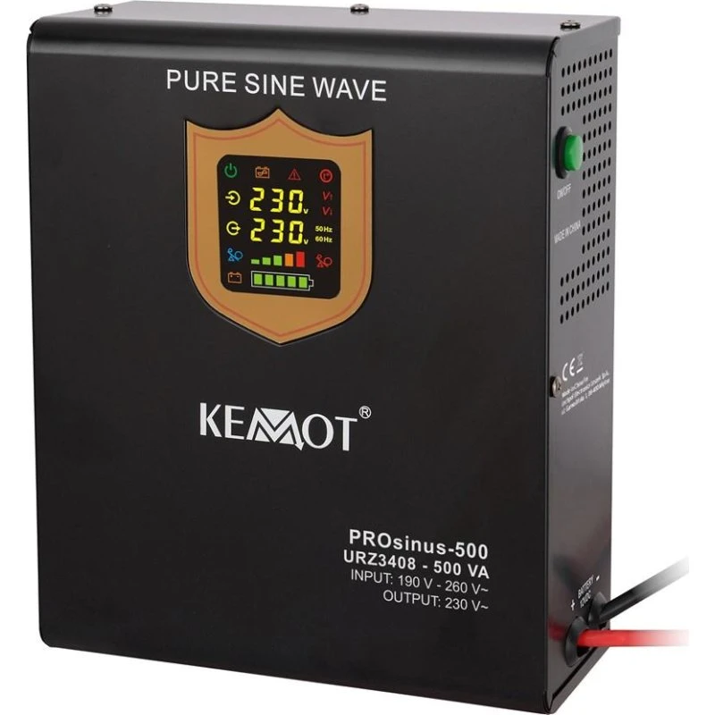 KEMOT PROsinus-500 Vægmonteret Nødstrømsforsyning 500VA/300W