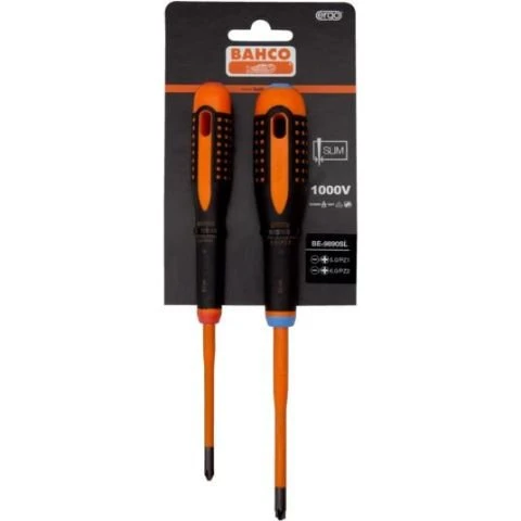 Bahco BE-9890SL 2-delt ERGO™ isoleret skruetrækkersæt