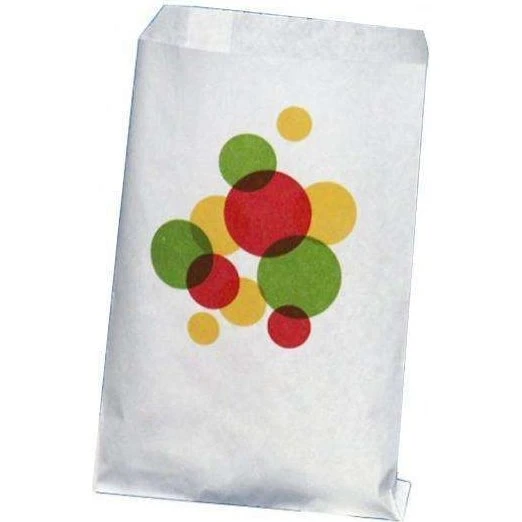 20 stk. Retro Slikposer - Hvid med prikker - 17,5 x 12 cm