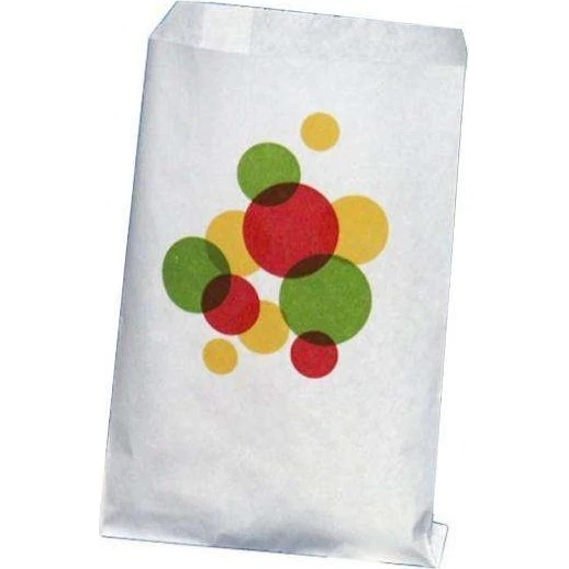100-pak Retro Slikposer - Hvid med prikker - 17 x 12 cm