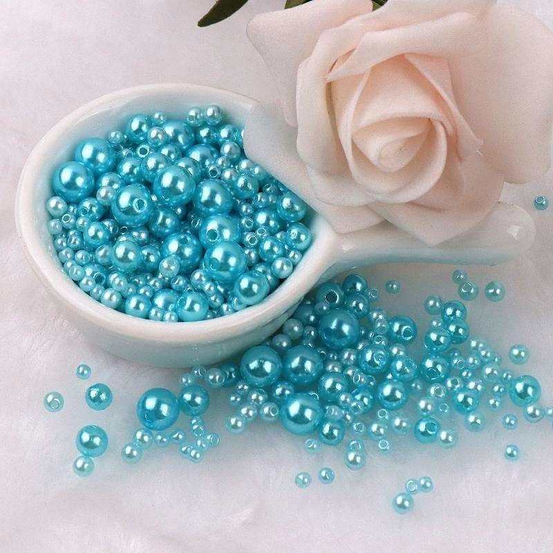 Akrylperler 150 stk - Blandede farver og størrelser 3-8mm