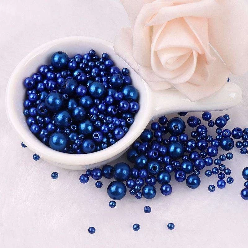 Akrylperler 150 stk - Blandede farver og størrelser (3-8mm)
