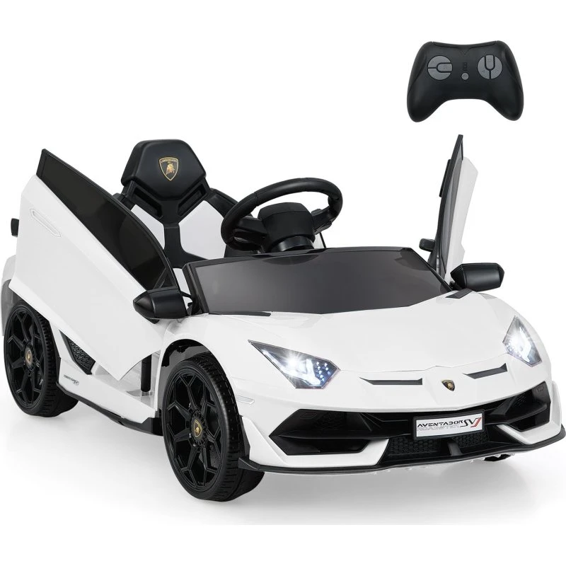 Lamborghini Elektrisk børnebil med fjernbetjening og LED-lys