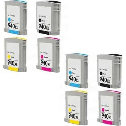 HP 940XL Kompatibel Blækpakke - 2x Alle 4 Farver (286-306 ml)
