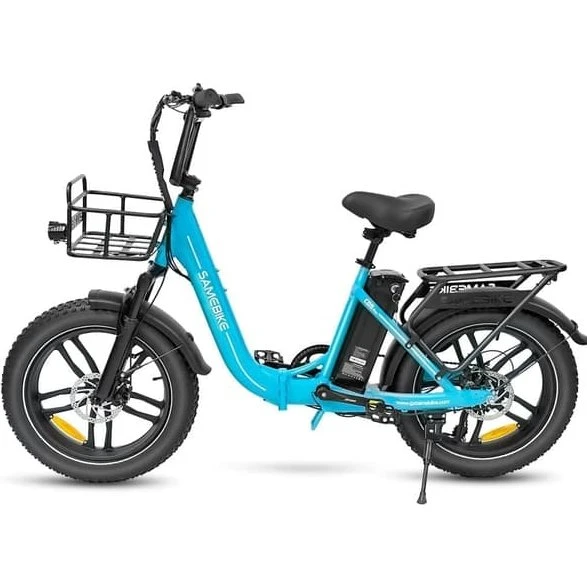 SAMEBIKE C05 Pro Sammenklappelig Elcykel, Cyan, Step-through