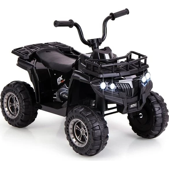 6V Elektrisk Børne-ATV med MP3 & LED Lys, Sort