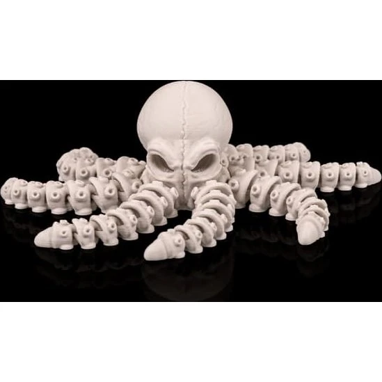 Skeletblæksprutte | 3D-printet Fidget-legetøj i PLA